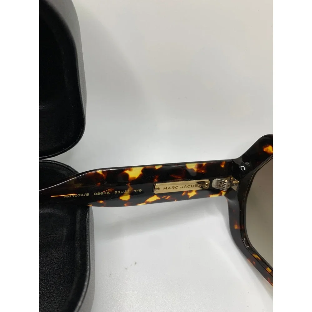 Marc Jacobs MJ 1074/S Dark Havana Tortoise Hexagonal Sunglasses 53-22-145